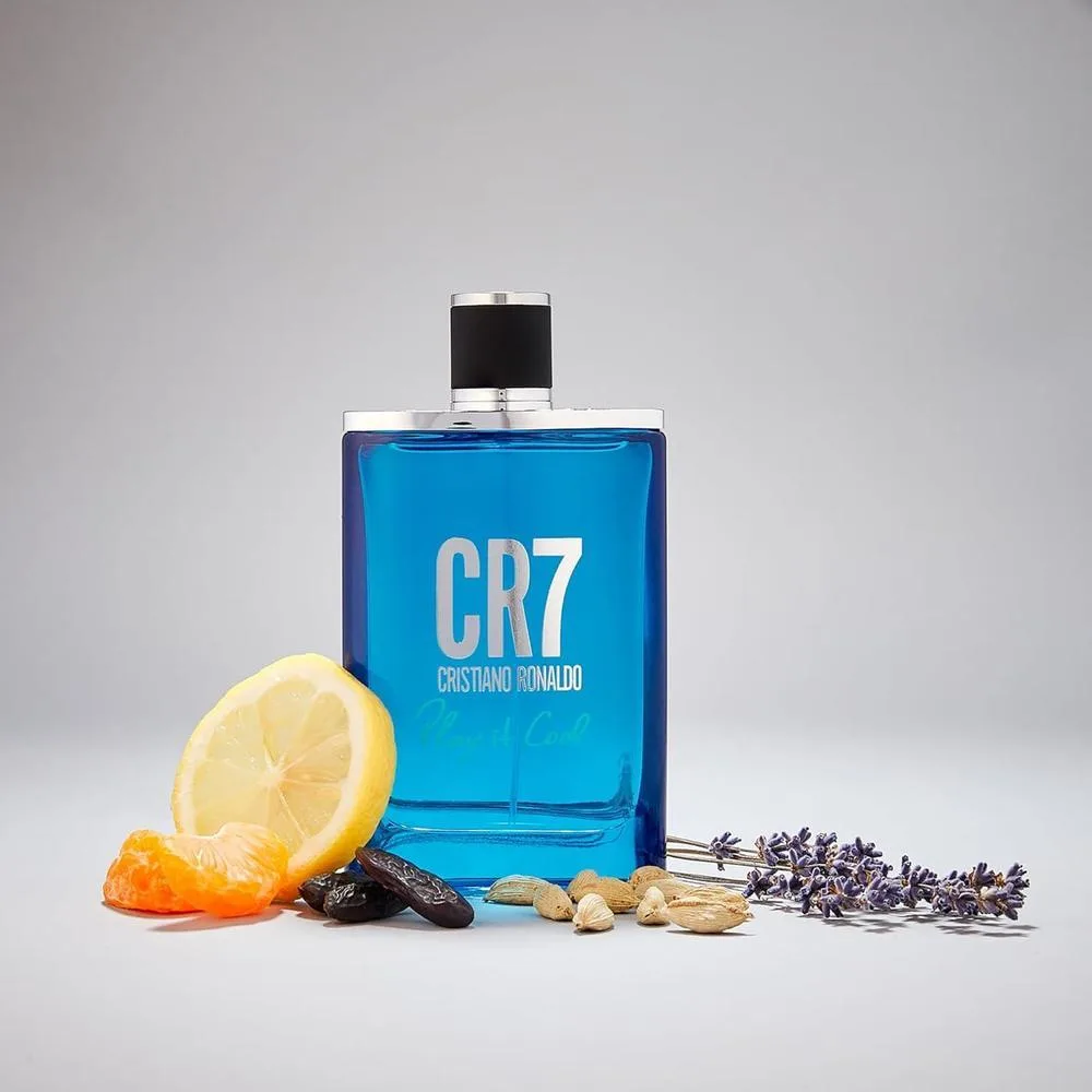 Fragancia CR7 Play It Cool de Cristiano Ronaldo, incluye gel de ducha perfumado, set de regalo para hombres