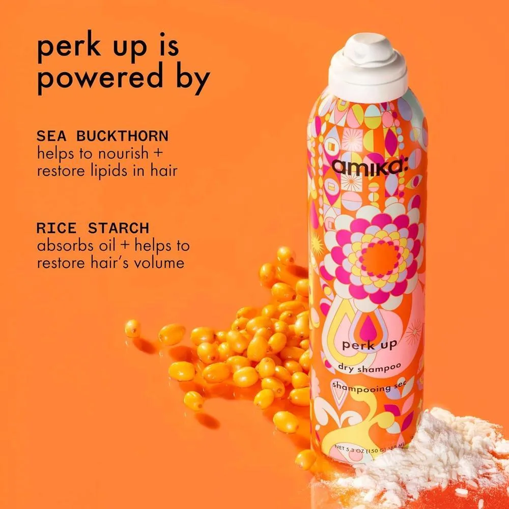 amika Champú seco sin talco, refresca raíces con volumen sin residuos blancos para todo tipo de cabello