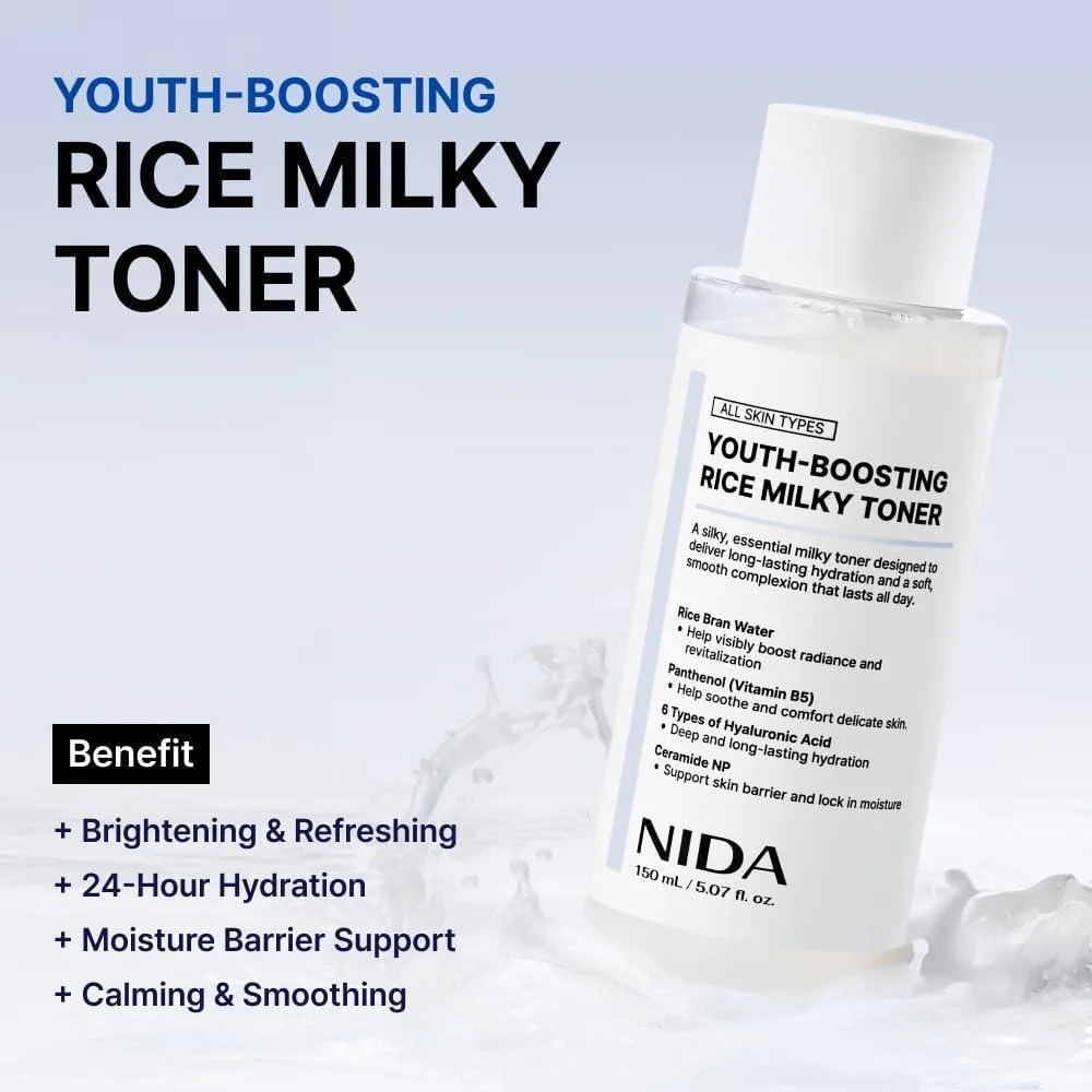 Tónico Facial De Arroz NIDA Con Niacinamida Y Ceramida NP 150ml