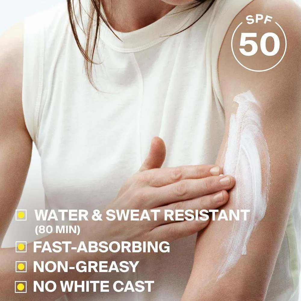 Supergoop! PLAY Everyday Lotion SPF 50 para cuerpo y rostro, ideal para días activos, rápida absorción, resistente al agua