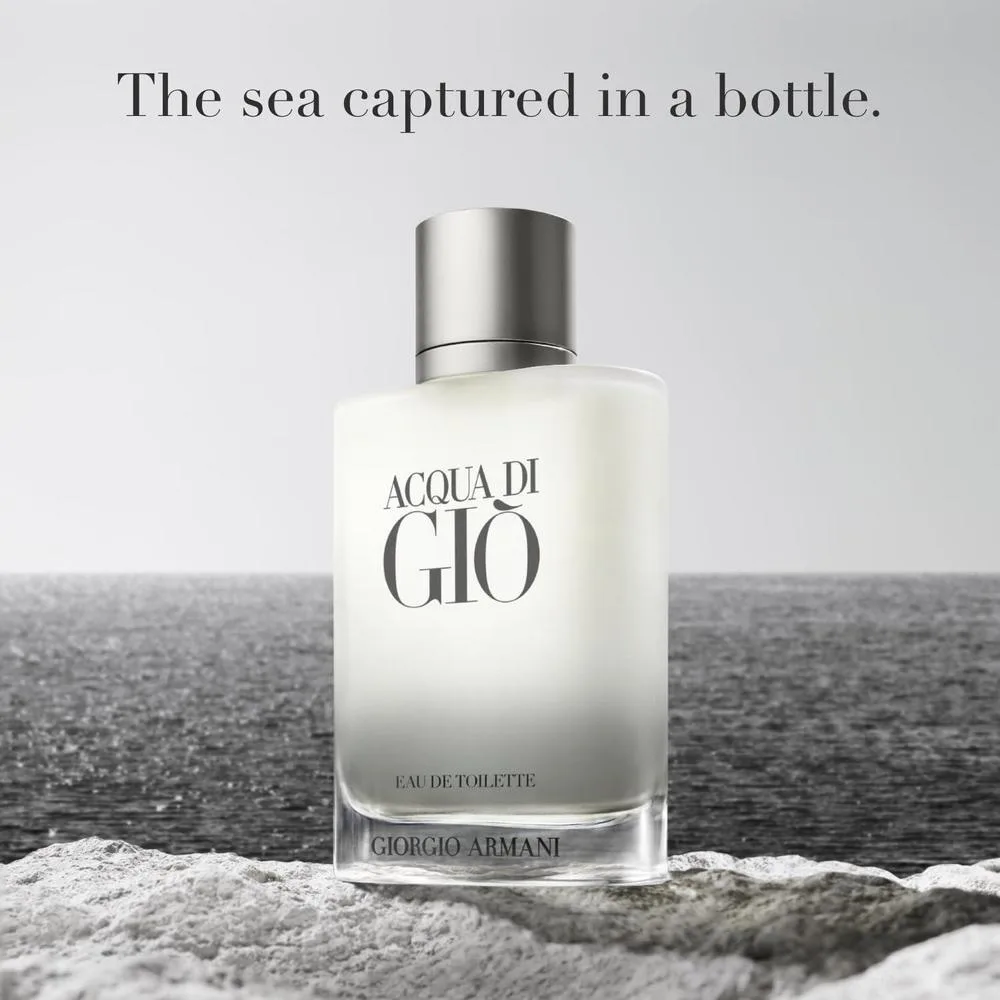 Acqua de Giò para hombre, colonia Eau de Toilette con fragancia duradera de bergamota, jazmín y almizcle