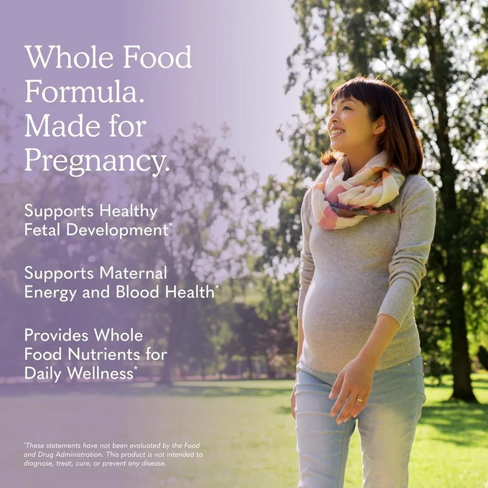 Garden of Life Organics Vitamina prenatal con ácido fólico, hierro, vitamina C, B6, B12, D3 orgánico y vegano