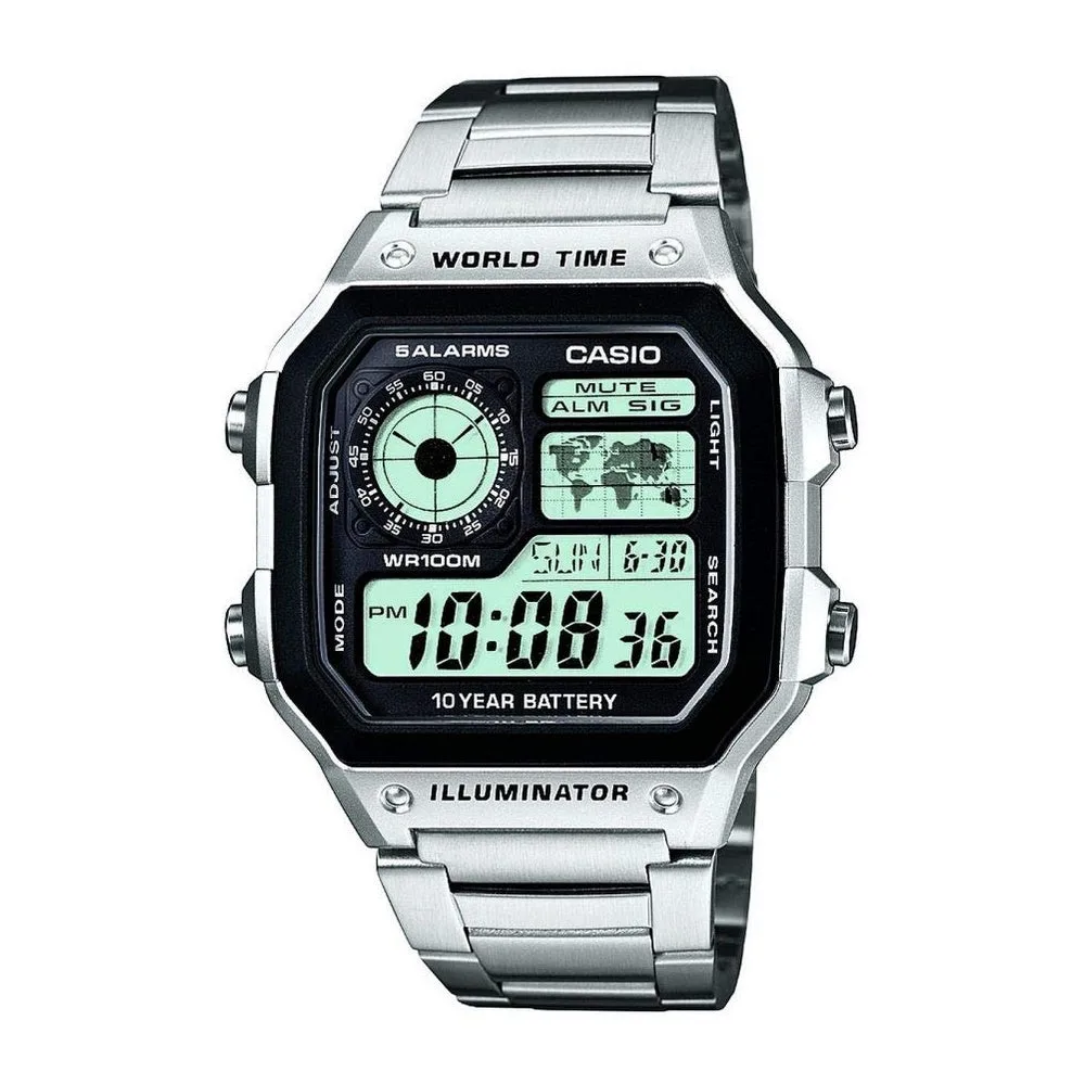 Reloj de pulsera digital Casio Collection AE-1200WHD-1AVEF para hombre