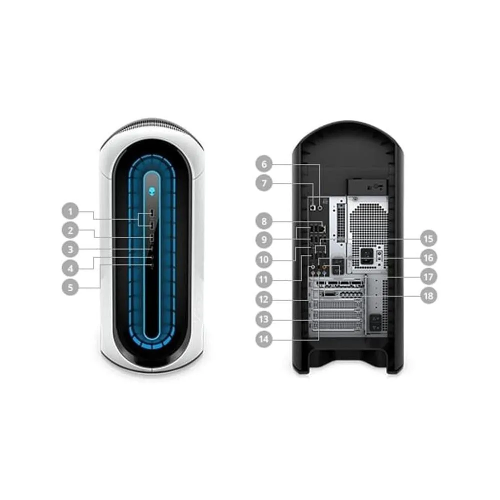 Dell Alienware Aurora R12 Desktop con Core i5, SSD 256GB, 8GB RAM y RTX 3080, renovada, ideal para videojuegos y tareas avanzadas