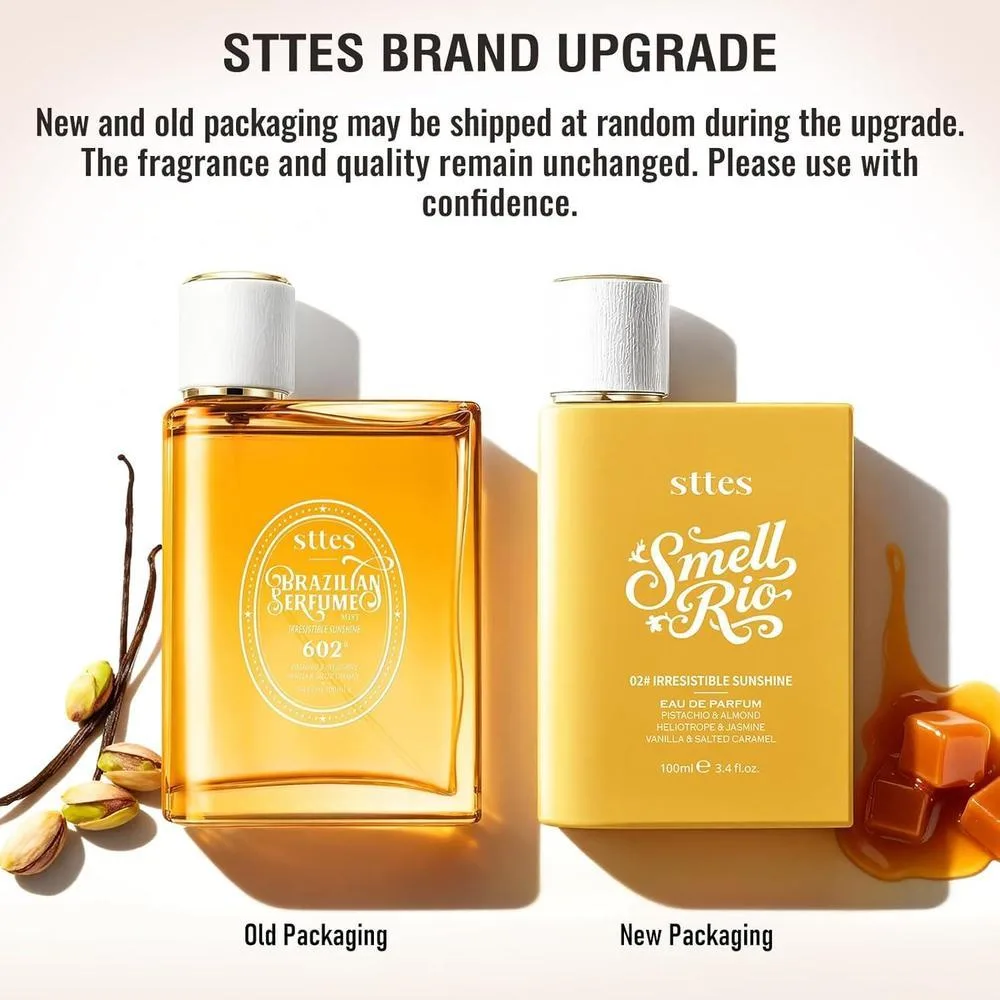 Sttes Perfume 602# Irresistible Sunshine para mujeres – Pistacho, vainilla y caramelo salado, dulce gourmand fragrance