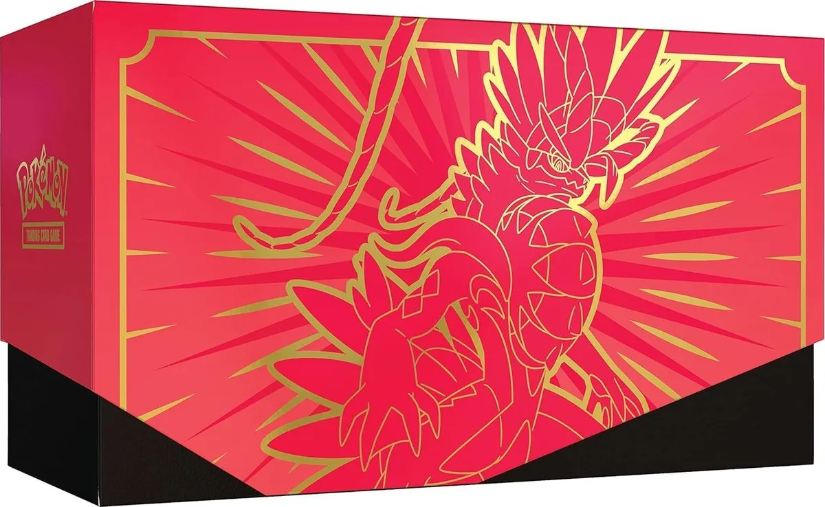 Pokémon TCG: Estuche de Entrenador Élite Scarlet & Violet (Miraidon Púrpura o Koraidon Rojo, Color Aleatorio)