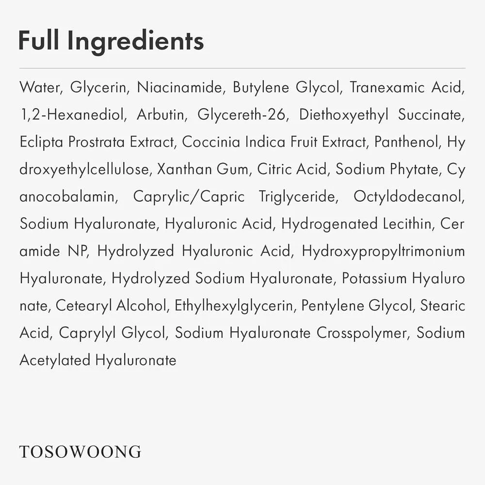 TOSOWOONG Serum Niacinamide 10% + Tranexamic Acid 4% + Arbutin 2% + Hyaluronic Acid 33ml