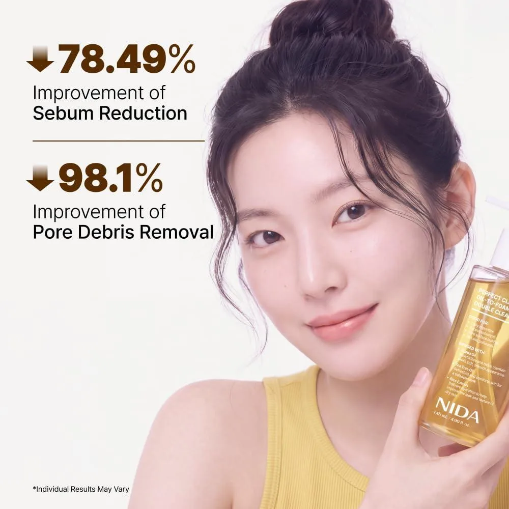 Nida Perfect Clear - Limpiador Doble 145ml Aceite De Jojoba Y Té Para Impurezas Y Sebo