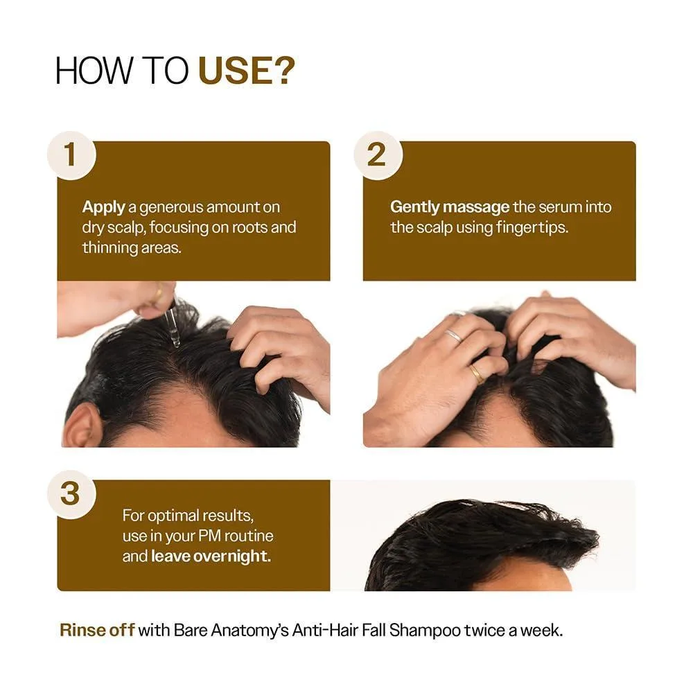 Bare Anatomy Suero Capilar Avanzado con Redensyl, Anagain, Baicapil y Capilia Longa para Caída del Cabello