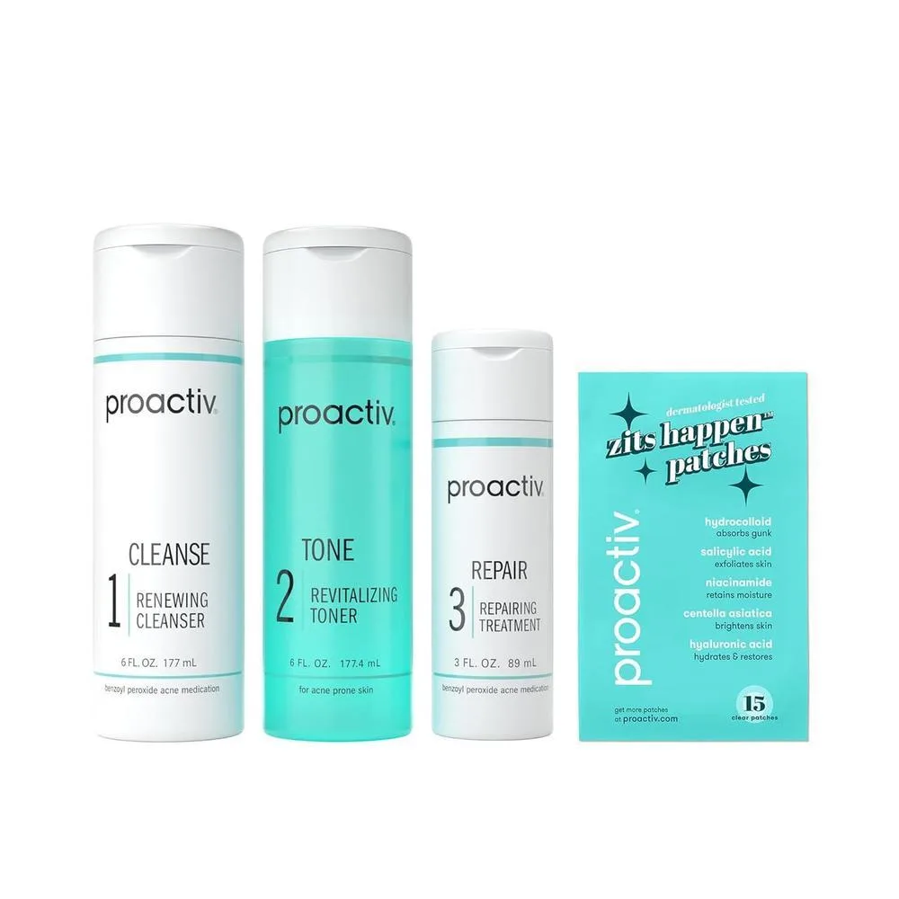 Set de Tratamiento Proactiv Solution Antiacné 3 Pasos 90 Días con Parches