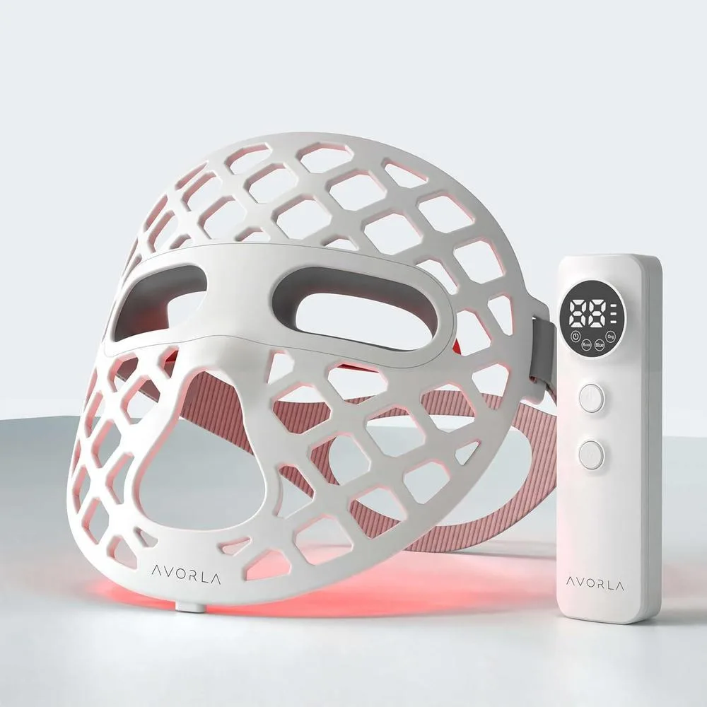 Máscara LED Avorla Beauty con luz roja e infrarroja para tratamiento facial