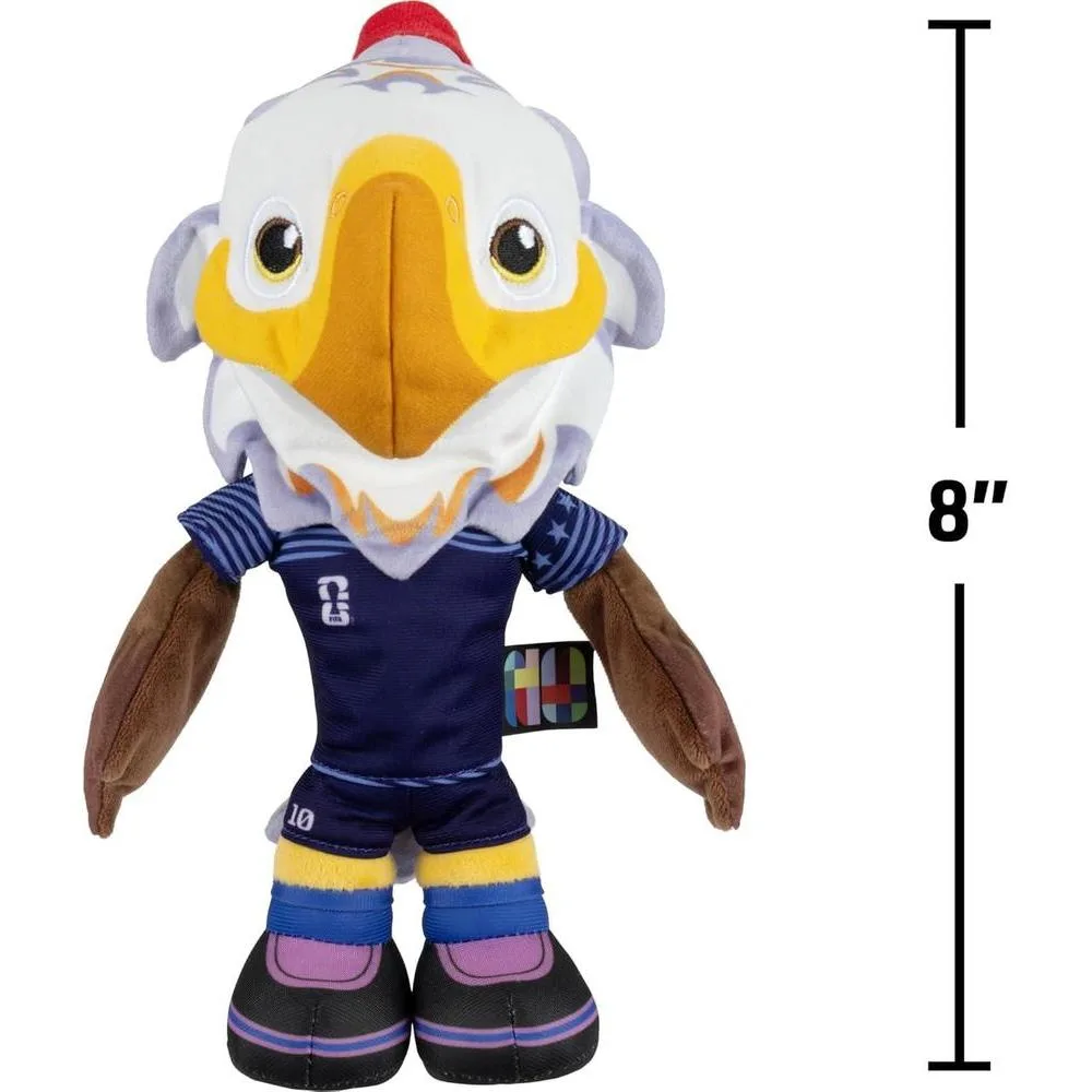 Peluche oficial Clutch de la Copa Mundial FIFA 2026, águila calva con uniforme azul, juguete coleccionable para fanáticos