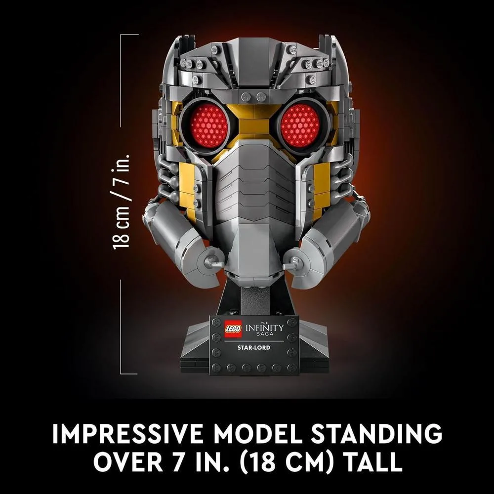 LEGO Marvel 76251 Casco de Star-Lord, modelo coleccionable para adultos, decoración del hogar, actividad creativa