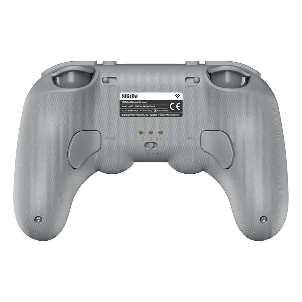 8BitDo Pro 3 Bluetooth Controller compatible con Switch, Windows, Apple y Android, con base de carga y botones intercambiables