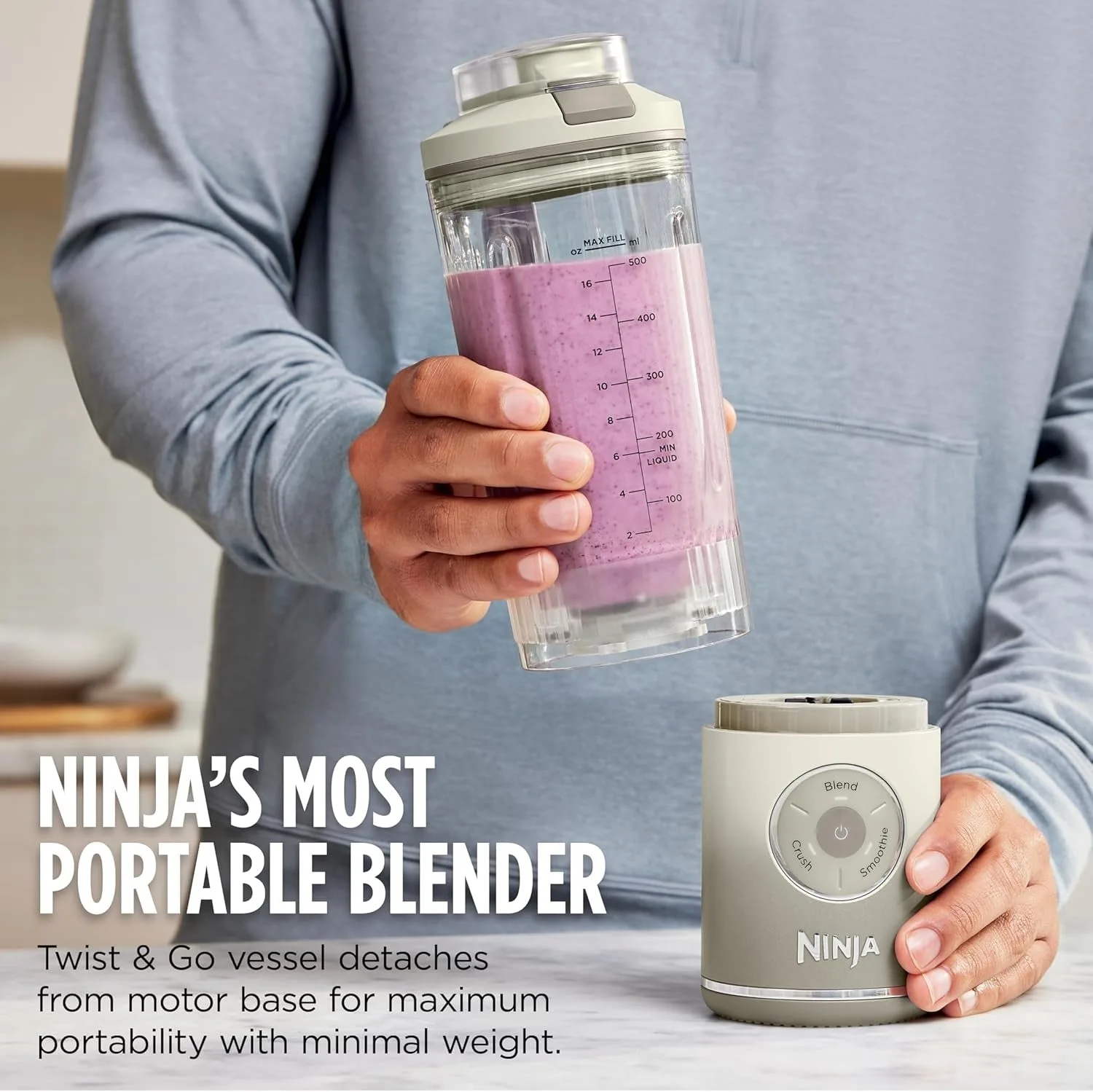 Ninja Blast Max, Portable Blender + Twist & Go, Personal Smoothie