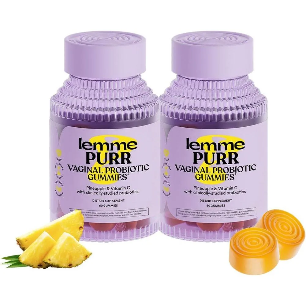 Lemme Purr Vaginal Probiotic Gummies for Women (60 Gummies) (Pack of 2)