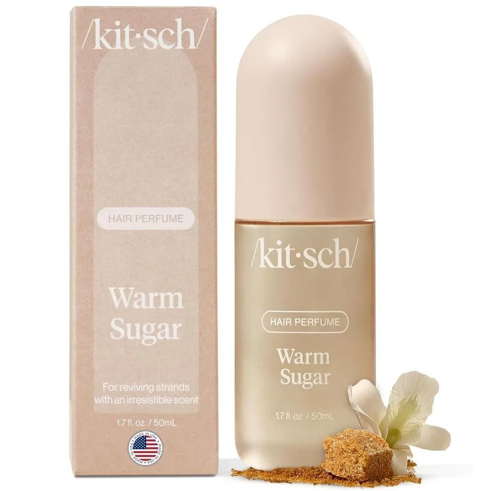 Perfume Warm Sugar Kitsch - Desodoriza y elimina olores para cabello, cuerpo y almohadas, aroma a pomelo rosado y vainilla