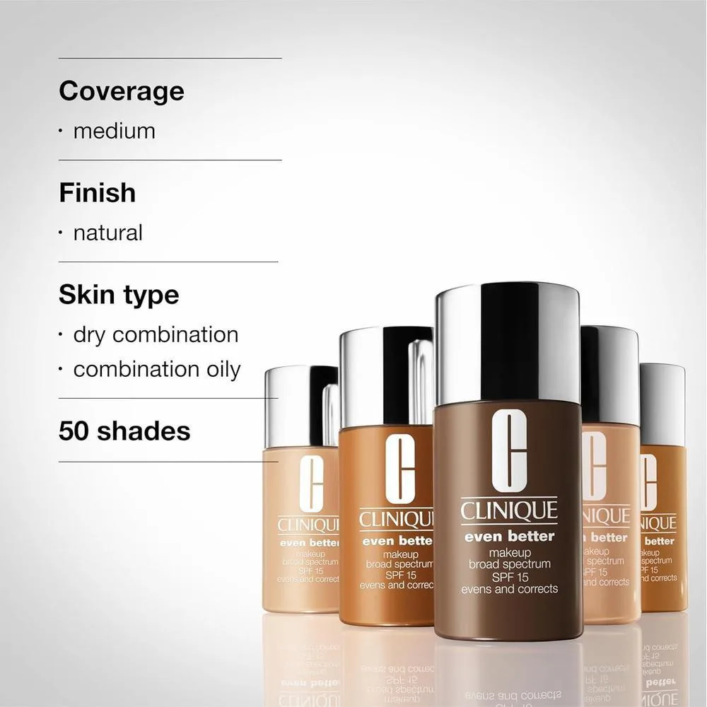 Base Líquida Clinique Even Better Spf 15+ Vitamina C Cobertura Media Natural