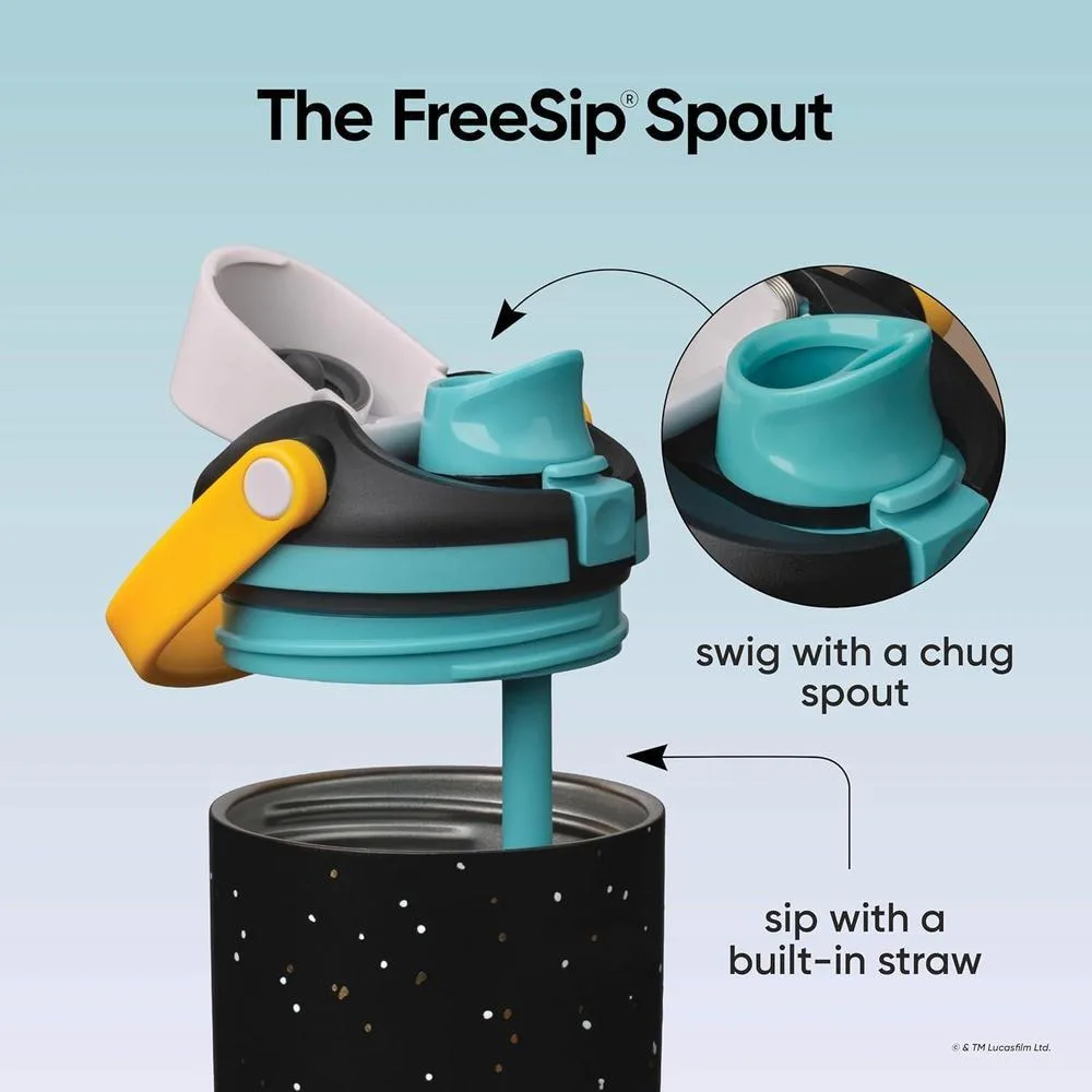 Owala Star Wars FreeSip con acero inoxidable, boquilla dos en uno, y asa, BPA Free y a prueba de fugas
