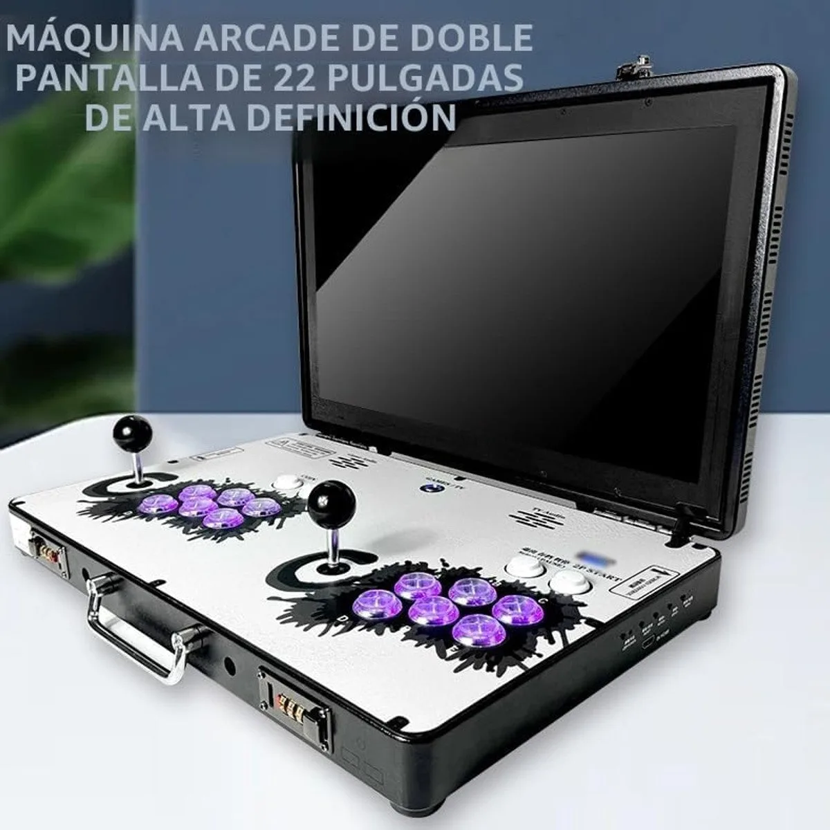 WYGaming Portable 20000 in 1 Metal Box 3D Arcade Game Console, 22 inch Screen