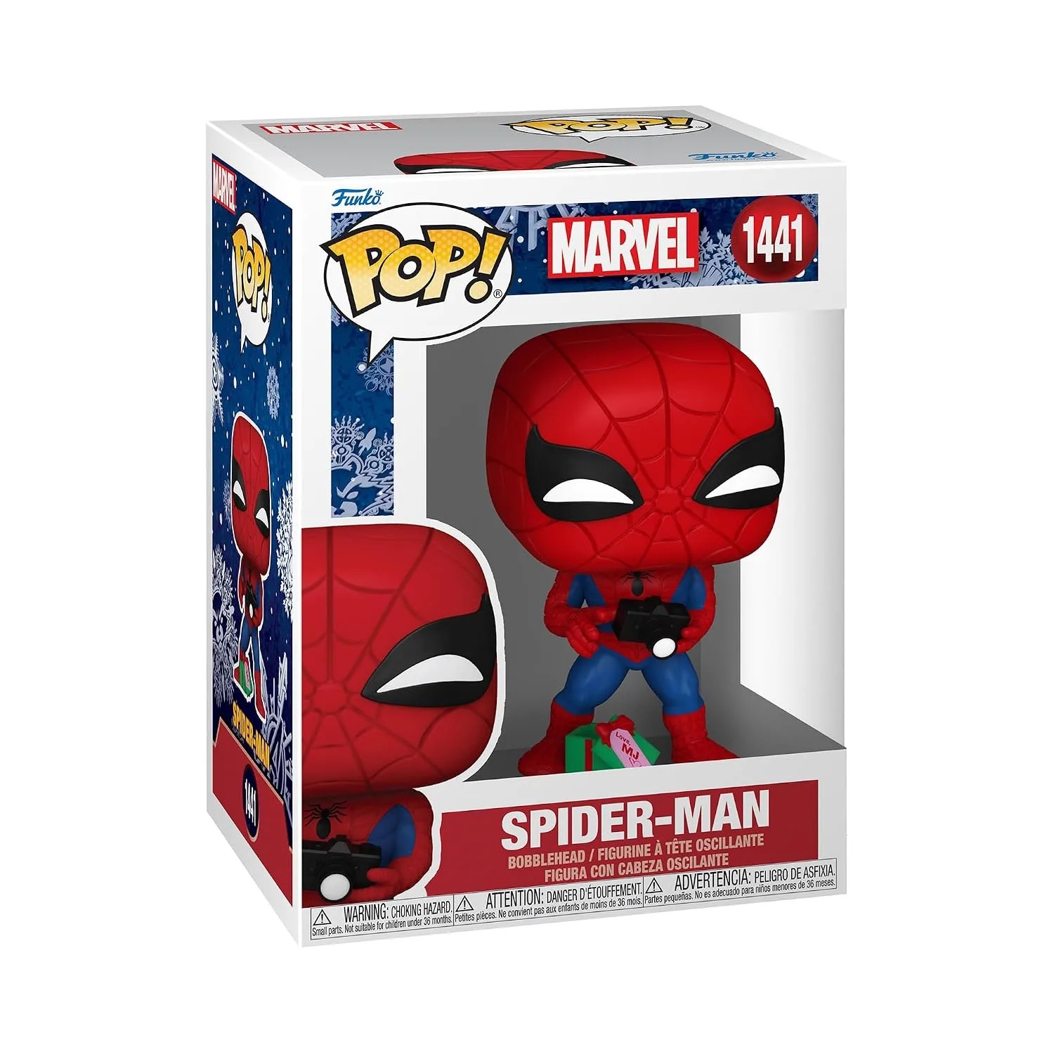 Figura Coleccionable Funko POP! Marvel Spider-Man with Open Gift