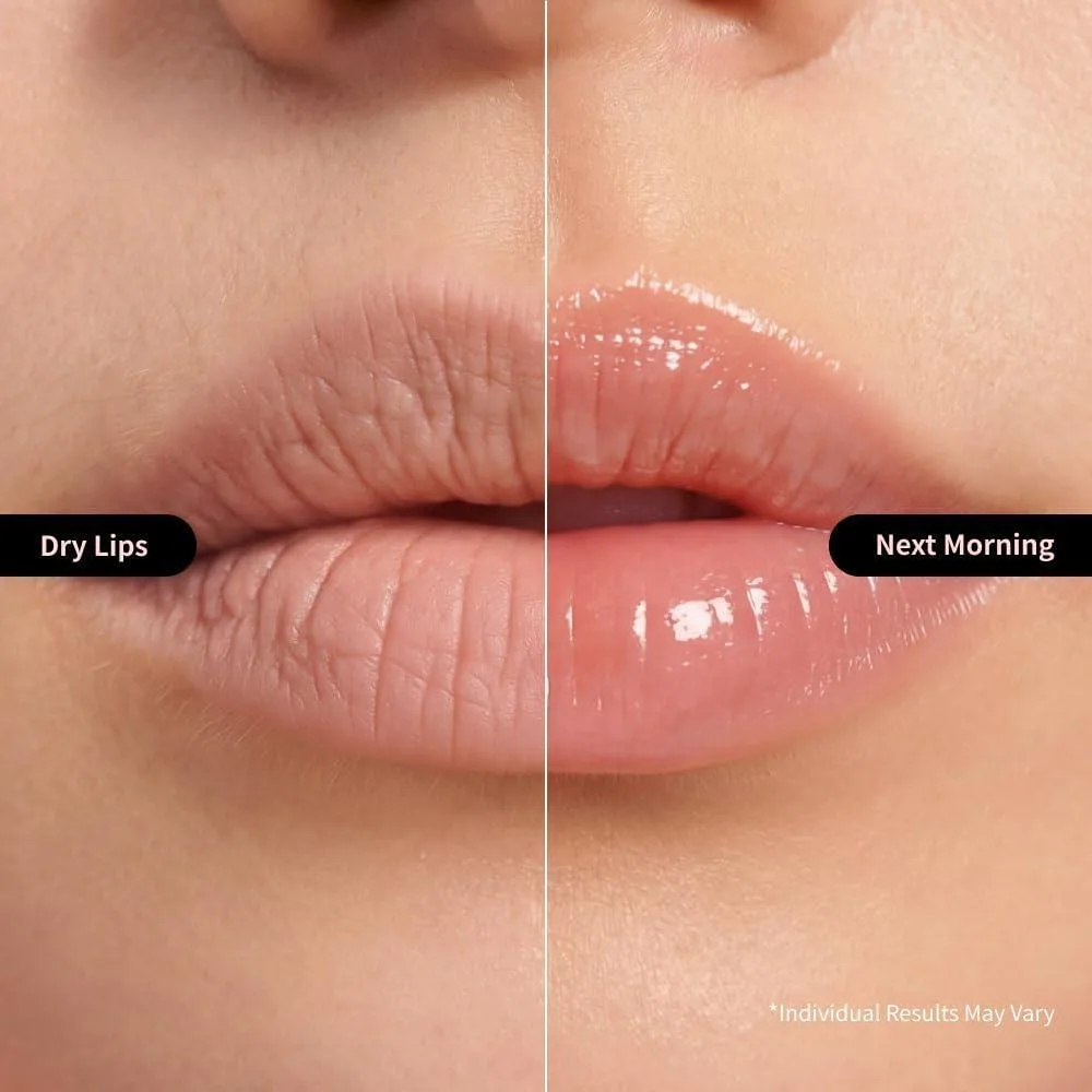 Máscara de noche para labios NIDA Very Berry con hidratación intensa y efecto rellenador para labios secos y agrietados