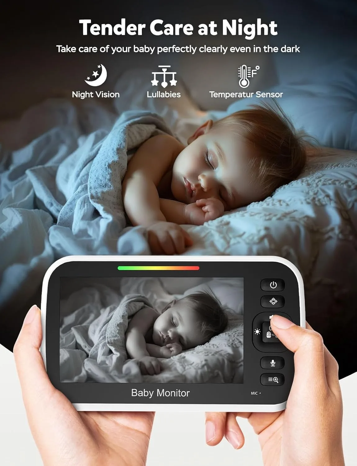 GoodBaby 5" Baby Monitor with Camera and Audio