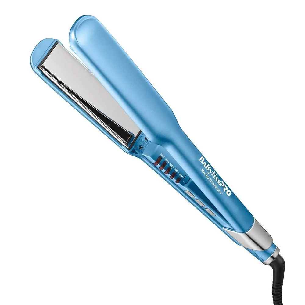 Plancha de cabello BabylissPRO Nano Titanium Ultra-Sleek para todos los tipos de cabello