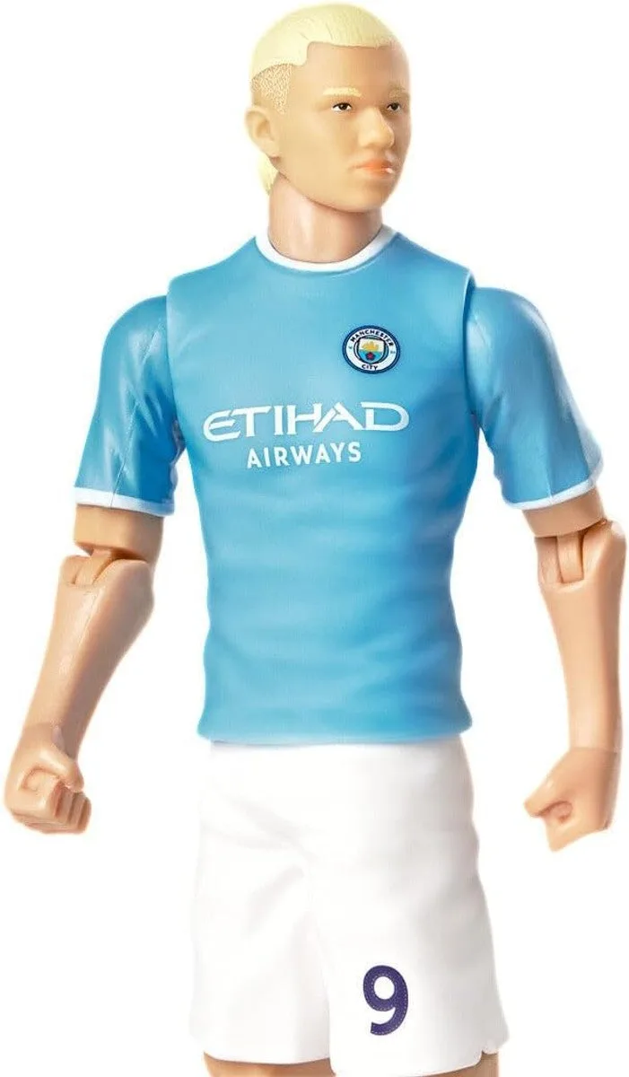 Figura de acción coleccionable de fútbol de Erling Haaland del Manchester City FC