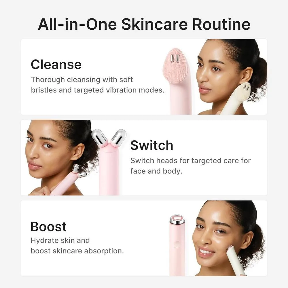 Medicube Mini Booster Pro Plus: Dispositivo Facial Completo 3 en 1 para Cuidado de la Piel y Cuerpo