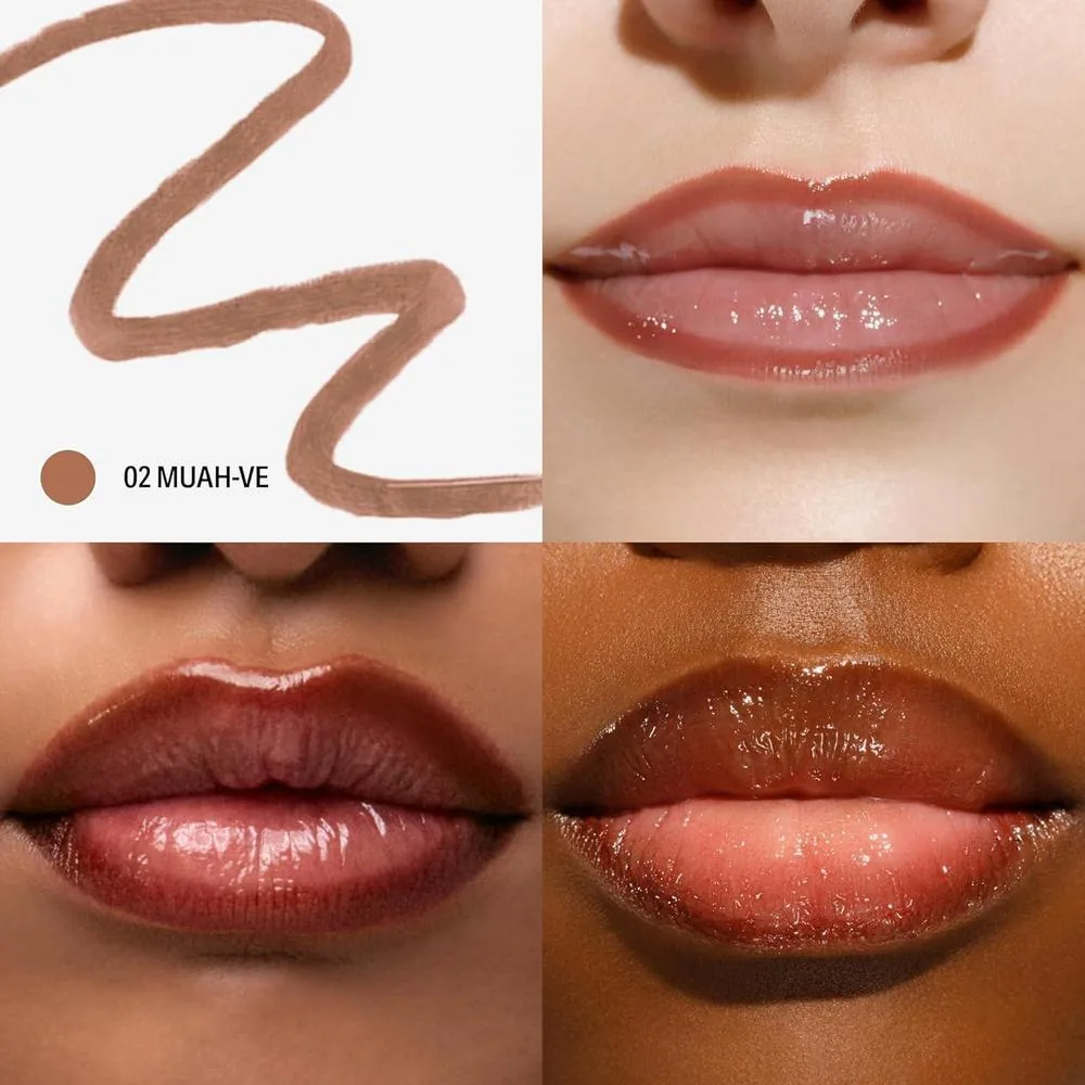 Sacheu Lip Liner Stay-N, delineador de labios de larga duración con ácido hialurónico y vitamina E, acabado mate vegano