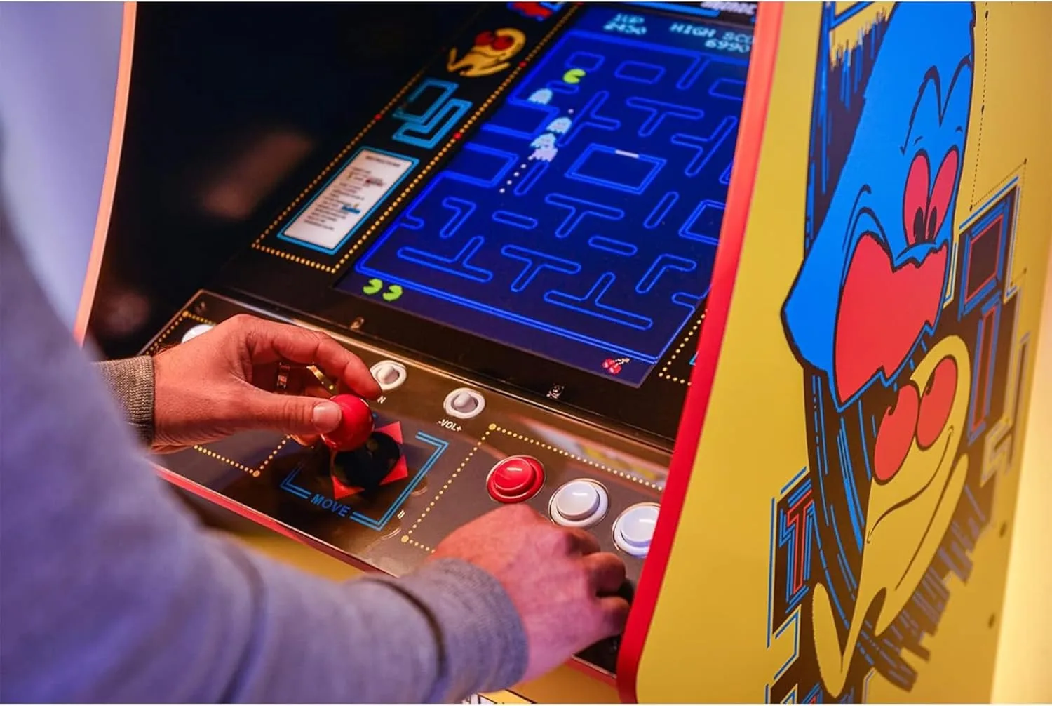 Arcade1Up PAC-Man Deluxe Arcade Machine for Home - 5 Feet Tall - 14 Classic Games