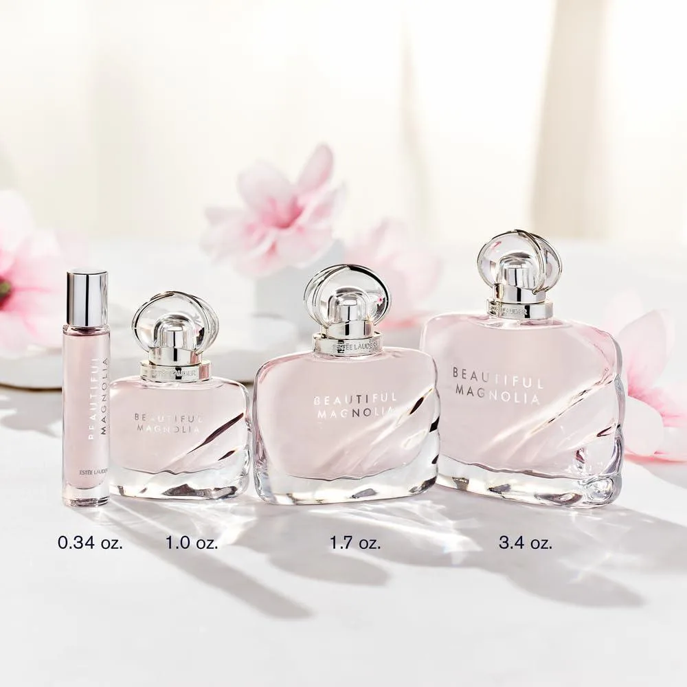 Estée Lauder Beautiful Magnolia Eau de Parfum, fragancia floral con magnolia, gardenia, maderas cálidas y almizcle para mujer