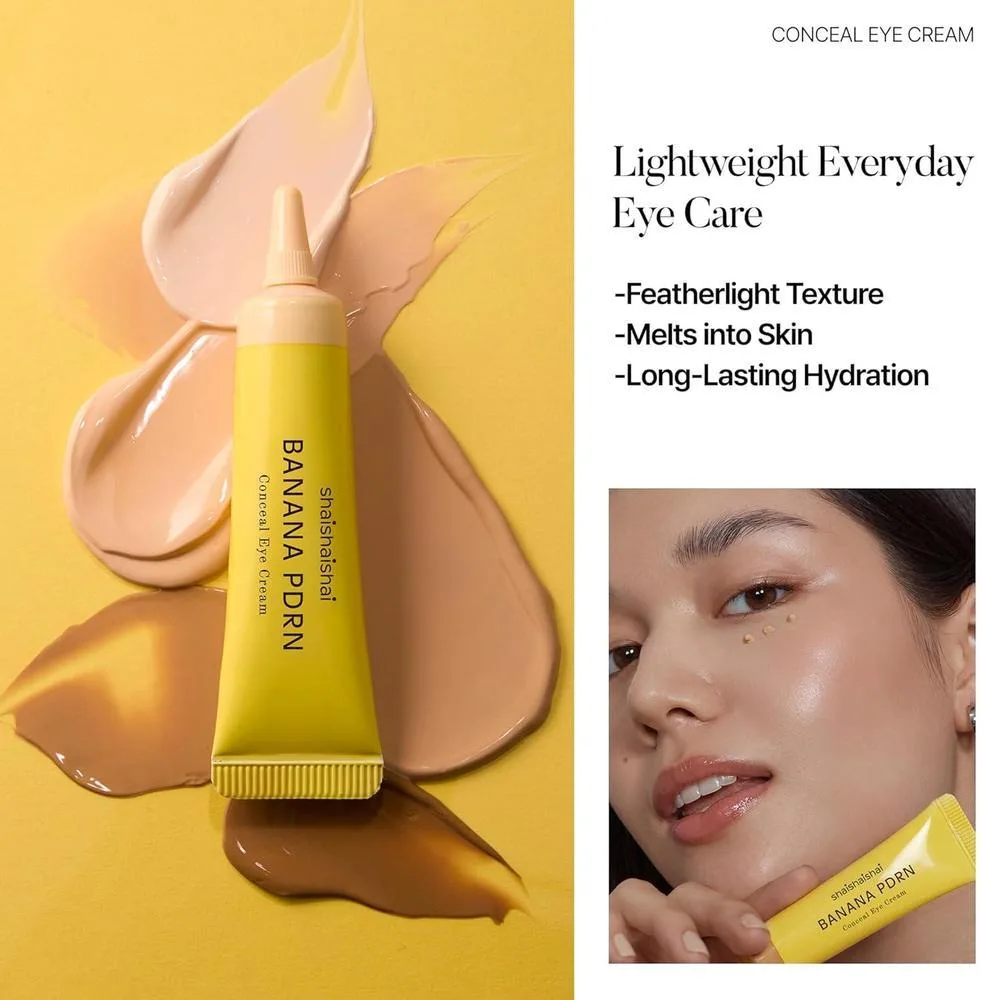 Shaishaishai Banana Pdrn Conceal, Crema Ojos Hidratante Cobertura Círculos Oscuros 15g