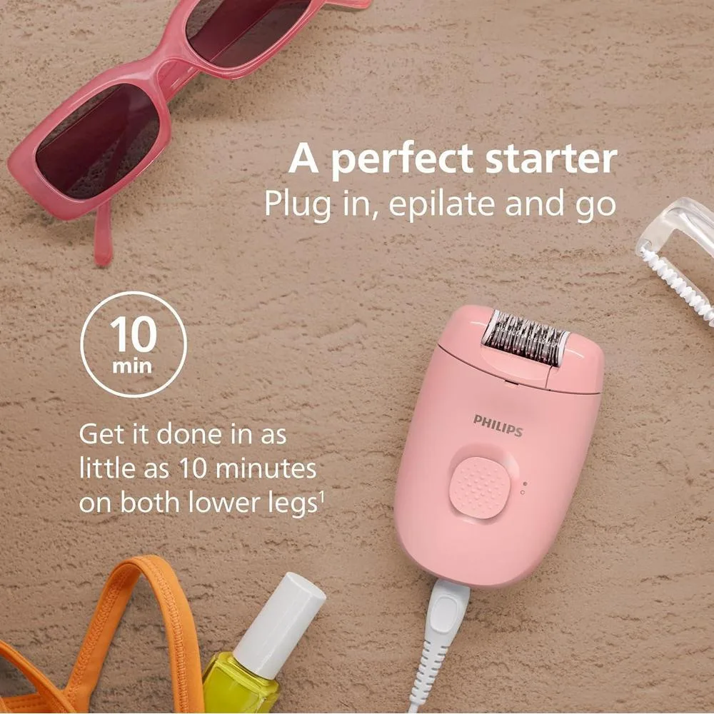 Depiladora Philips Serie 2000, depiladora con cable para piernas y cuerpo, dispositivo de depilación para mujeres