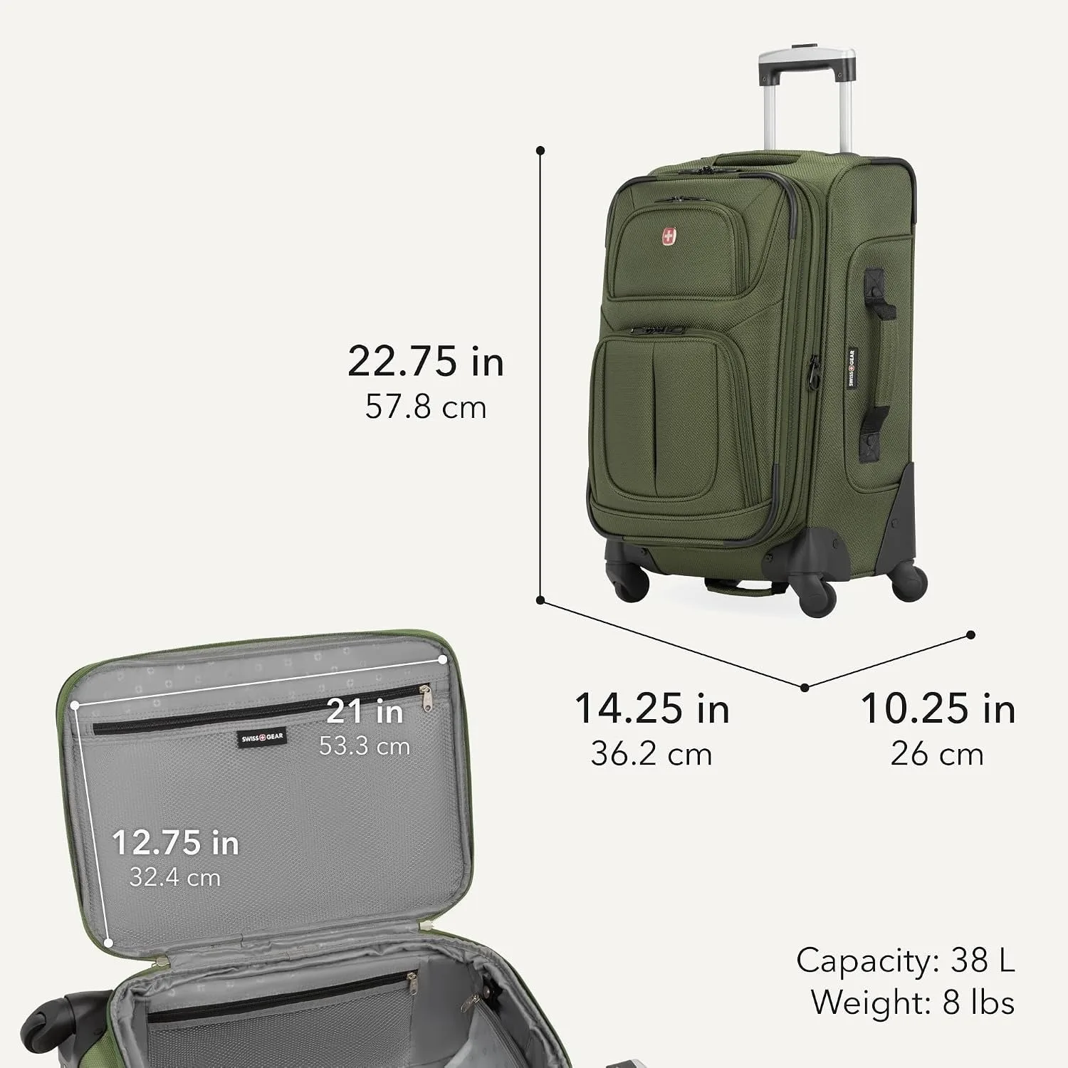 SwissGear Sion 2-Piece Travel Set, Softside Expandable Carry-On