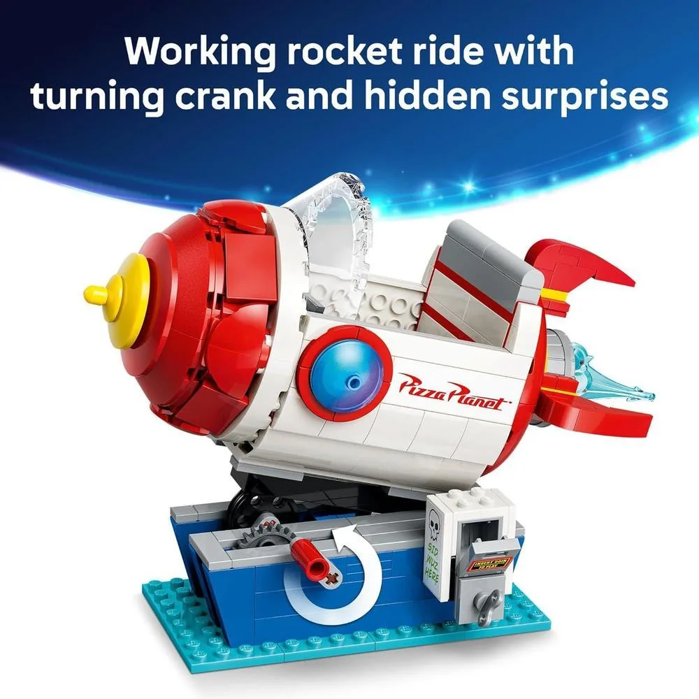 LEGO Disney y Pixar Toy Story Alien con Nave Espacial de Pizza Planet, Juguete de Construcción para Niños y Niñas