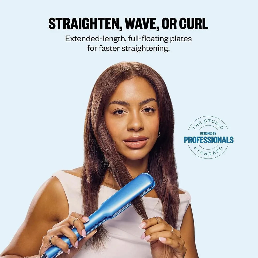 BaBylissPRO Nano Titanium Ultra-Sleek Hair Straightener con placas de titanio y pantalla LED ajustable