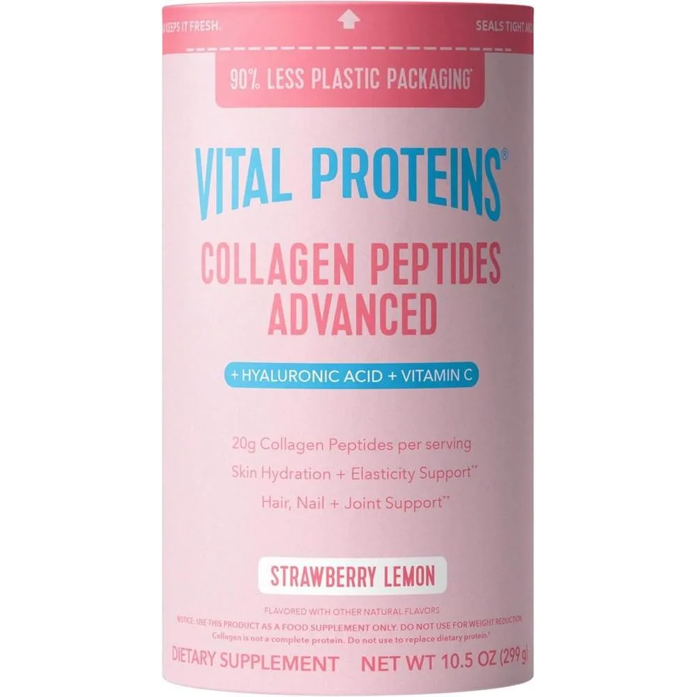 Suplemento Vital Proteins Collagen Peptides Advanced Fresa Limón 10.5oz