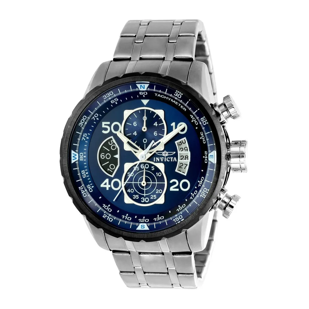 Reloj Invicta Aviator Acero Inoxidable Cuarzo Hombre 48mm