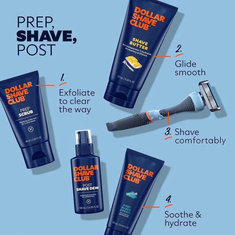 Dollar Shave Club Shave Butter Paquete de 2 Crema de Afeitar Translucida para Pieles Sensibles