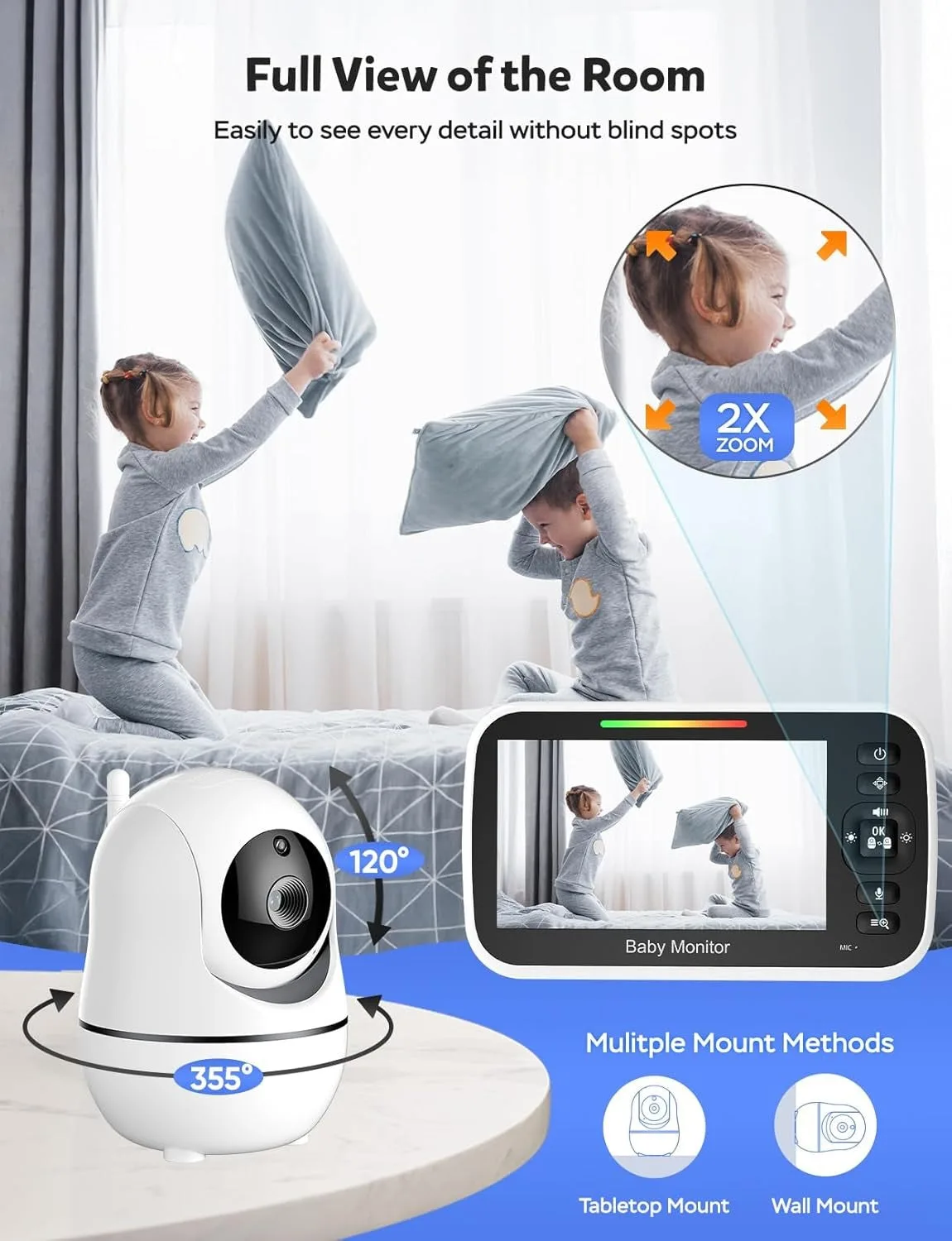 GoodBaby 5" Baby Monitor with Camera and Audio