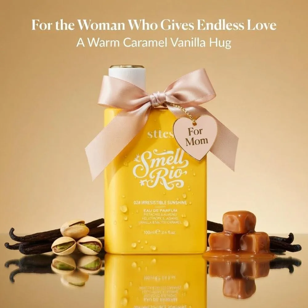 Sttes Perfume 602# Irresistible Sunshine para mujeres – Pistacho, vainilla y caramelo salado, dulce gourmand fragrance