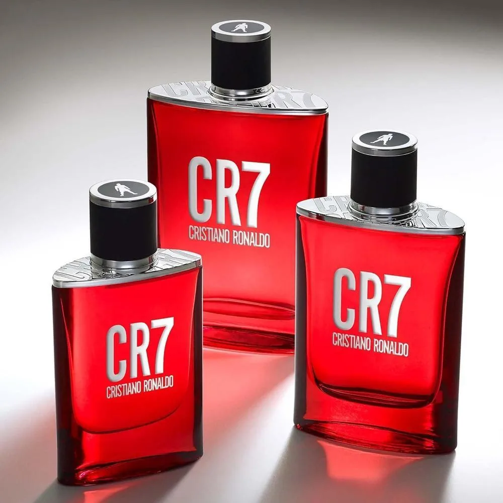 CR7 Cristiano Ronaldo Eau De Toilette con aroma amaderado y almizclado, incluye lavanda, cardamomo, tabaco y cedro, parte de la colección original