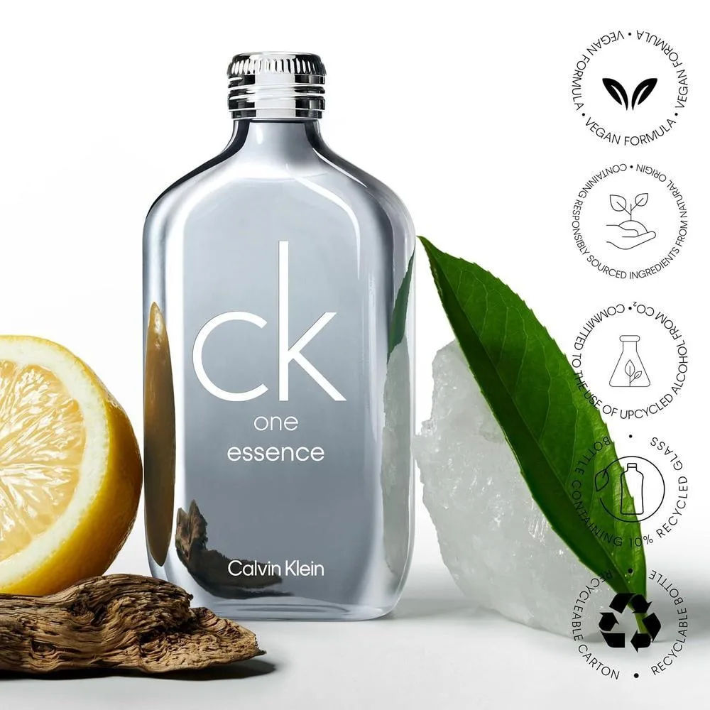 Calvin Klein CK One Essence Parfum Intense - Colonia unisex fresca con bergamota, té verde y sándalo