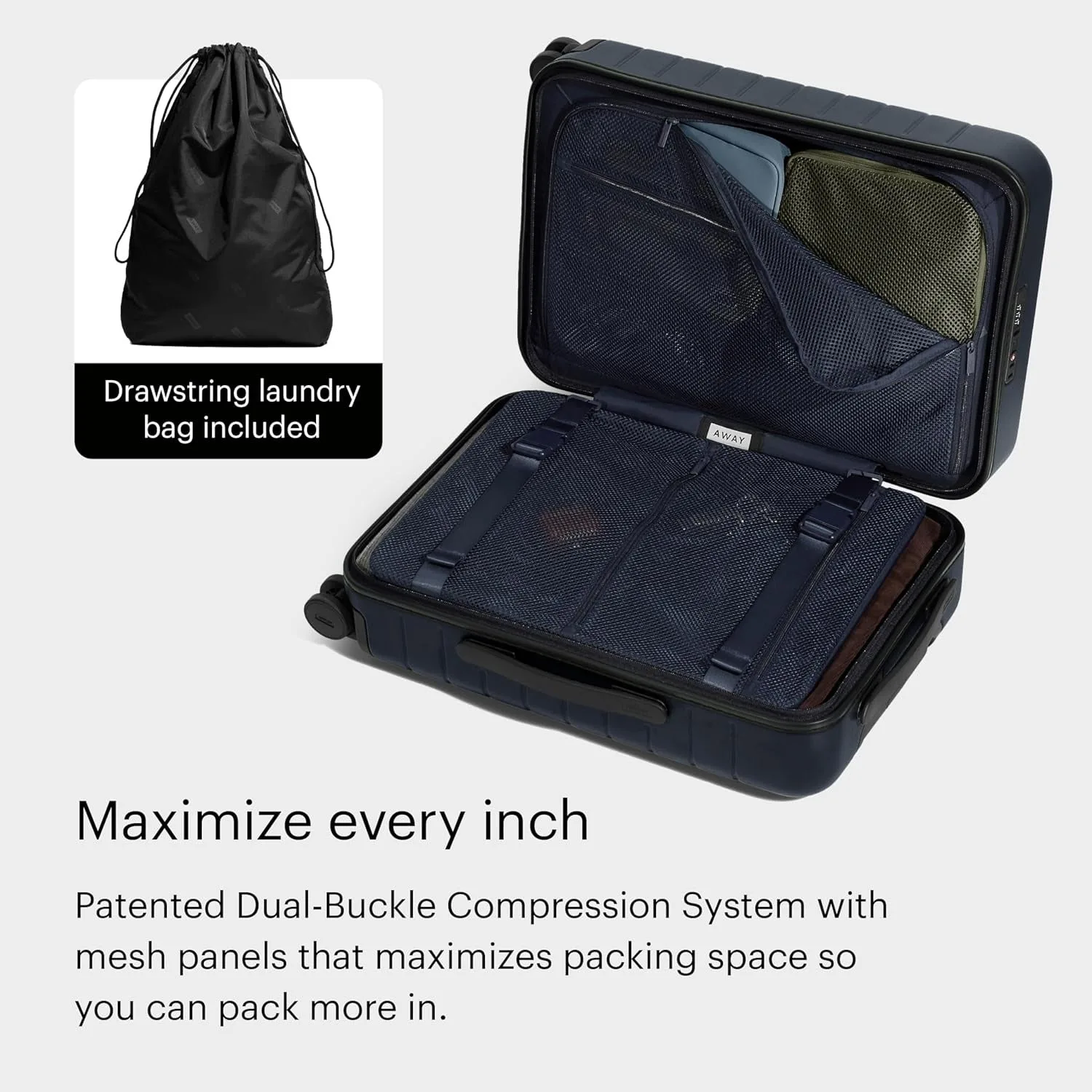 Away Carry-On Luggage - 22-Inch Lightweight Hardside Suitcase