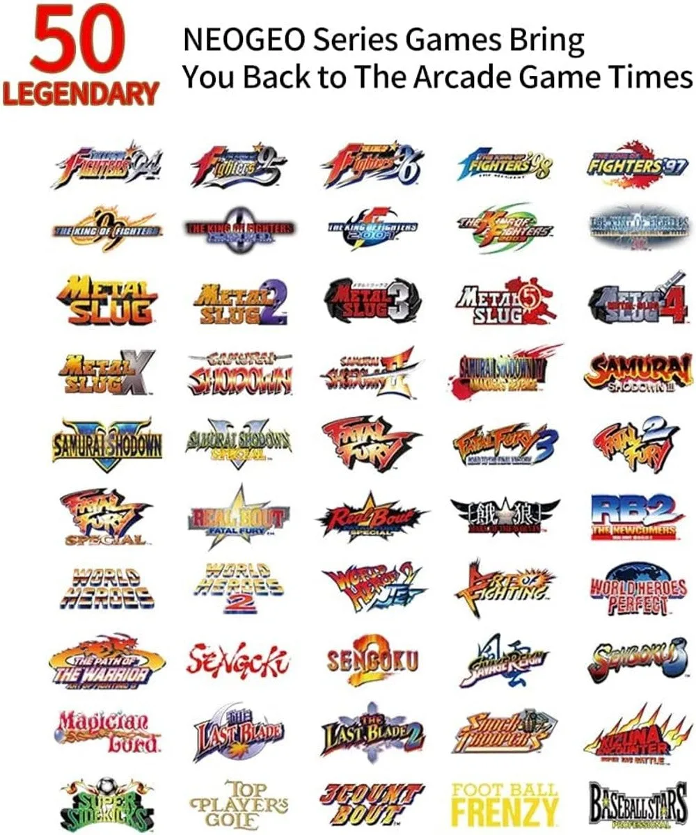 UNICO MVSX Home Arcade, Preloaded 50 SNK Licenced Retro Games