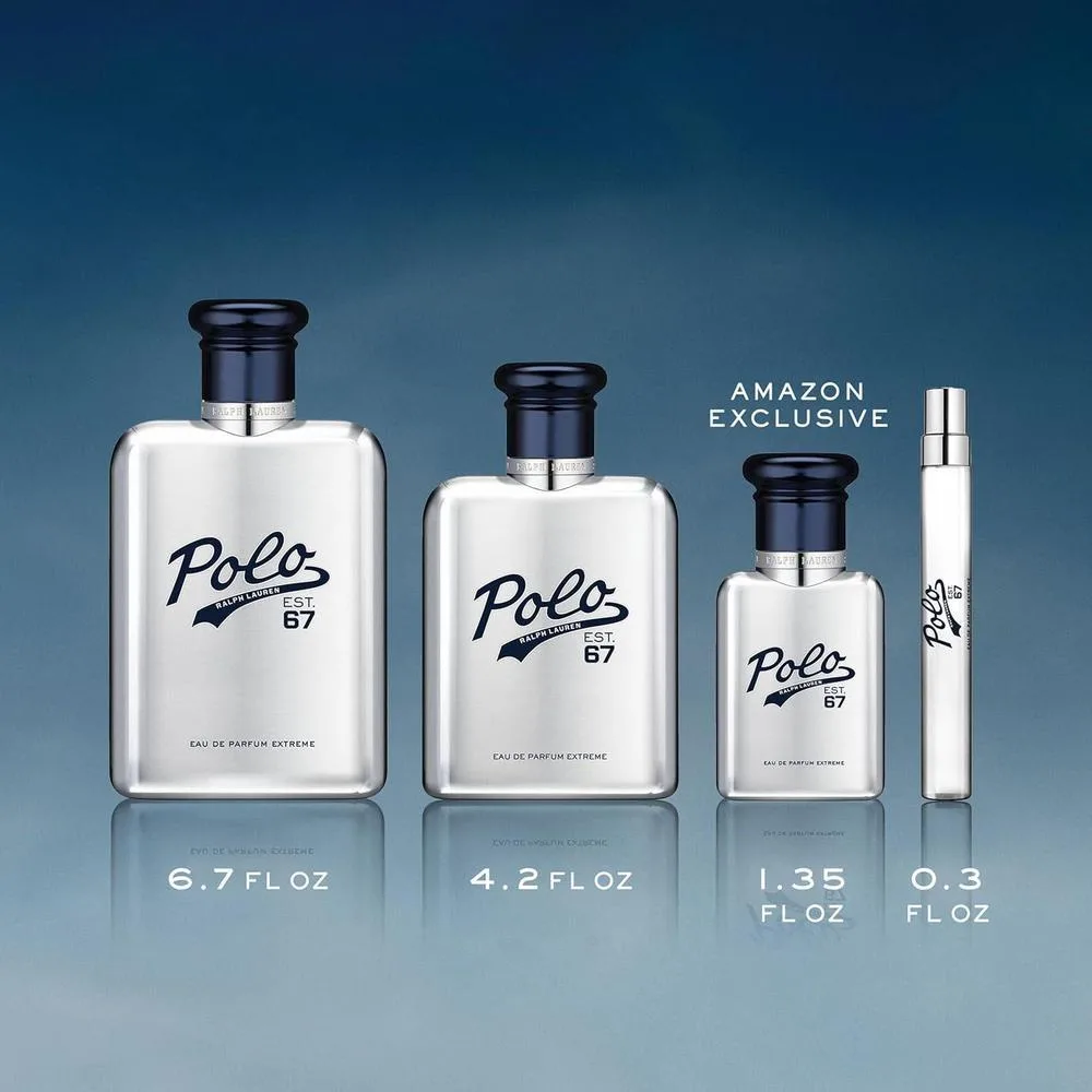 Ralph Lauren Polo 67 Extreme Eau de Parfum Hombre - Aroma Gourmand con Piña Caramelizada, Cedro y Cuero