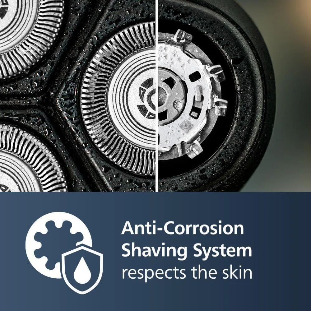 Philips Norelco Shaver 3900 Series, afeitadora eléctrica para uso húmedo y seco, con P-Cap, estuche de viaje y soporte de carga