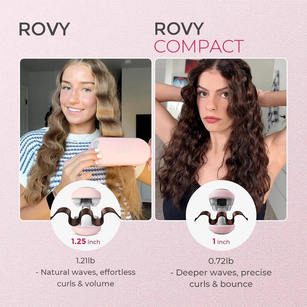 TYMO ROVY Rizador de pelo iónico con 3 barriles de cerámica, doble voltaje, antiquemaduras, fácil para crear ondas de playa